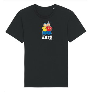 Tričko Pat a Mat - A je to! čierne