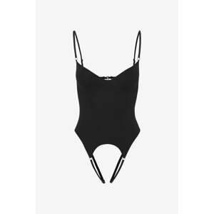 Čierne crotchless body Rossa