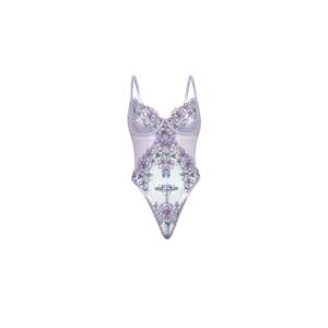 Svetlofialové body s čipkou Lavender