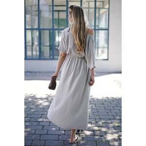 Béžové bavlnené šaty Mya
