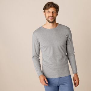 Blancheporte Spodné tričko s dlhými rukávmi z polyesteru, súprava 2 ks sivý melír 117/124 (3XL)