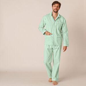 Blancheporte Klasické pyžamo, flanel zelená 127/136 (3XL)