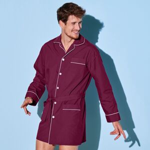 Blancheporte Pánska pyžamová košeľa na gombíky, popelín bordó 107/116 (XL)