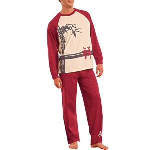 Pánske pyžamo s dlhými rukávmi, motív bambusu
