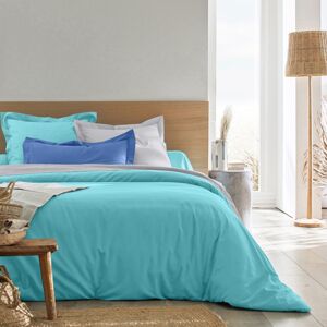 Blancheporte Jednofarebná posteľná súprava zn. Colombine z bavlny blankytná modrá napínacia plachta 80x190cm