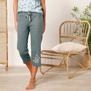 Blancheporte 3/4 pyžamové nohavice so stredovou potlačou kvetín bronzová 50