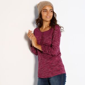 Blancheporte Tuniské tričko so striekanou potlačou purpurový melír 54