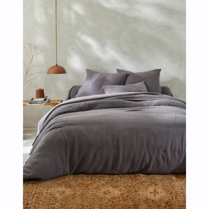 Blancheporte Jednofarebné posteľná bielizeň z bavlnenej gázoviny ocelová sivá obliečka na vank. 50x70cm+lem