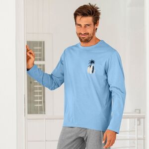 Blancheporte Pyžamové tričko s dlhými rukávmi, motív "surf" nebeská modrá 87/96 (M)