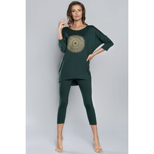 Dámske pyžamo Italian Fashion Mandala LL Zelená XL