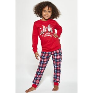 Dievčenské pyžamo Cornette 594/147 Gnomes Červená 110-116