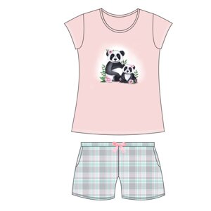 Dievčenské pyžamo Cornette 788/92 Panda Ružová 110-116