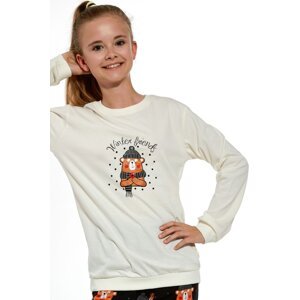 Dievčenské pyžamo Cornette 160 Winter Bear Ecru 110-116