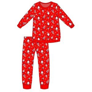 Dievčenské pyžamo Cornette 163 Gnomes 3 Červená 110-116