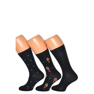 Pánske ponožky Cornette A48 Premium - 3 páry Tmavomodrá 39-41