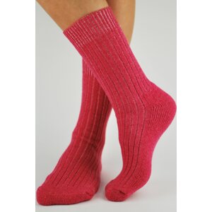 Dámske ponožky Noviti SW001 s vlnou Ružová 39-42