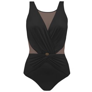 Jednodielne plavky Self S1006 Fashion 7 Čierna 4XL