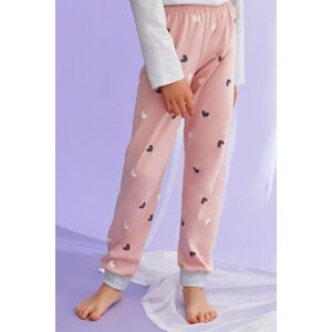 Dievčenské pyžamo Taro Susan - dlhé Sivá 104