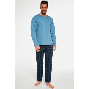 Pánske pyžamo Cornette Derby - bavlna Modro-sivá L