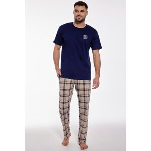 Pánske pyžamo Cornette Canada - bavlna Tmavomodrá L