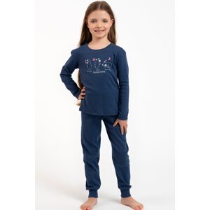 Dievčenské pyžamo Italian Fashion Lita - bavlna Tmavomodrá 12 let