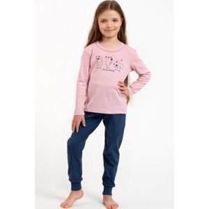 Dívčí pyžamo Italian Fashion Lita - bavlna Ružovo-tmavomodrá 4 roky