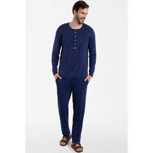 Pánske pyžamo Italian Fashion Amigo - viskóza Tmavomodrá XL