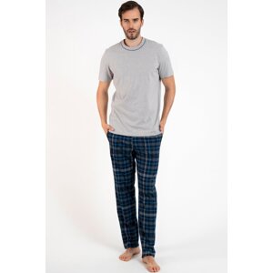 Pánske pyžamo Italian Fashion Ruben - bavlna Sivá L