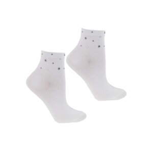 Dámske ponožky Moraj CSL500-016 - kolieska lesklé Biela 35-38