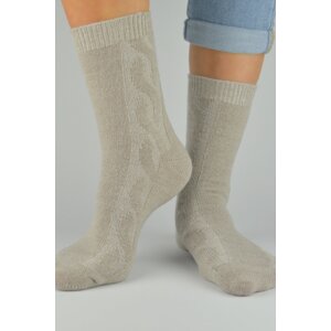 Dámske ponožky Noviti SW002 vlnené Béžová 35-38
