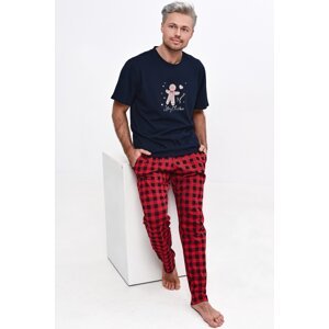 Pánske pyžamo Sensis Matt - bavlna Tmavomodrá L