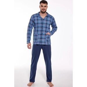 Pánske pyžamo Cornette 114/68 - propínací Modrá XL